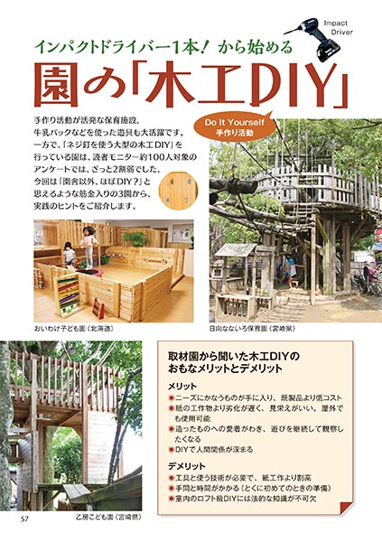 インパクトドライバー1本！から始める 園の「木工DIY」