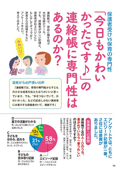 保護者受けvs保育の専門性 「今日もかわいかったです♪」の連絡帳に専門性はあるのか？（イラスト…おおえだけいこ）